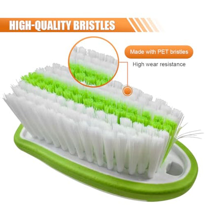 Car Carpet and Upholstery Cleaning Brush, Stiff Bristle Car Detailing Carpet Scrub Brush with Hanging Hole, Vehicle Interior Detailing Brushes for Floor Mats, Couch, Leather Seat (Green) - color: Green