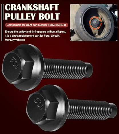 Timing Belt Tools Set for Ford 4.6L, 5.4L & 6.8L 3V Engines, Including Cam Phaser Holder Tool, Timing Chain Locking Wedge Tool, Valve Spring Compressor Tool, Crankshaft Positioning & Pulley Bolt Tool