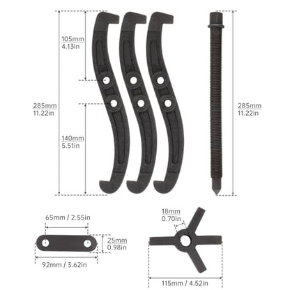 ChgImposs 10 Inch 2 Jaw / 3 Jaw Gear Puller, Multifunction Standard Carbon Steel Bearing Puller with 4 Single Hole Claw Pullers for Car/Mechanical Repairing - size: 10 Inch