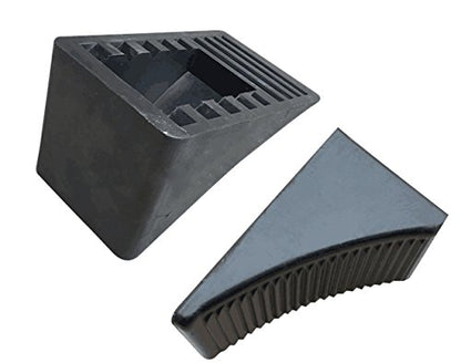 Fasmov 2 Pack Solid Rubber Heavy Duty Wheel Chock, Premium Chock for Car, Travel Trailers, RV, Truck, and ATV