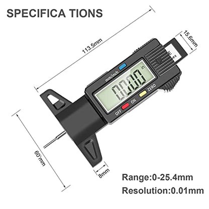 GODESON Tire Tread Depth Gauge