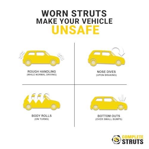 COMPLETESTRUTS - Front Quick Complete Strut Assemblies with Coil Springs Replacement for 2002-2007 Mercedes C230 RWD - Set of 2