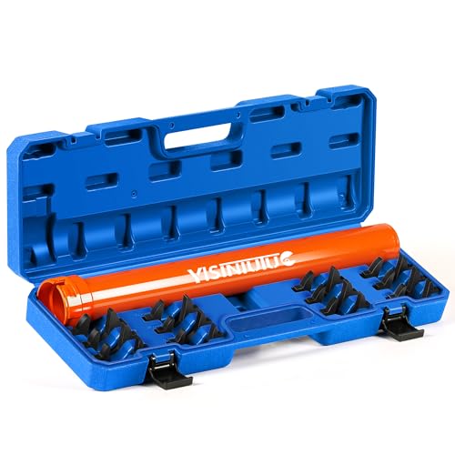 Inner Tie Rod Removal Tool Set Automotive Inner Tie Rod Tool Kit with 12 Crowfoot Adapters, 1/2 Inch Drive Tube for the ball head inside the steering wheel, steering wheel lever wrench set
