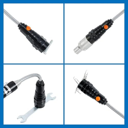 Extendable Magnetic Flashlight with Telescoping Magnet Pickup Tool, 2 Pack | Cool Gadget, Dad Gifts, Birthday Gifts for Men, Dad, Husband, Him, Father, Mechanic, Boyfriend, Women, Black