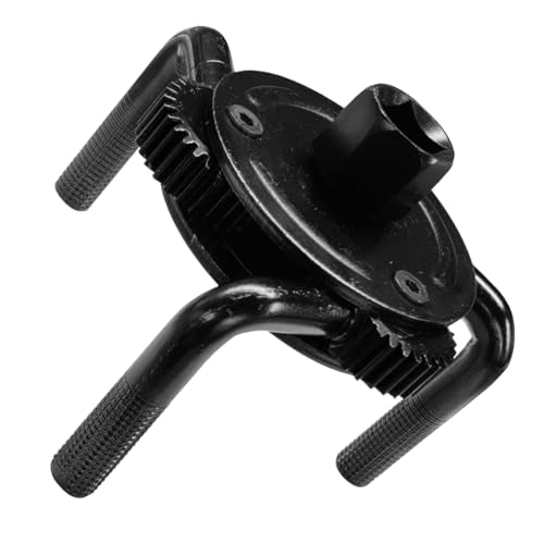 Adjustable Oil Filter Wrench, Universal 3'' to 5'' Heavy Duty 3-Jaw Oil Filter Removal Tool, Professional Auto Repair Tools for Removing Car Truck Motorcycle (Black) - color: Black