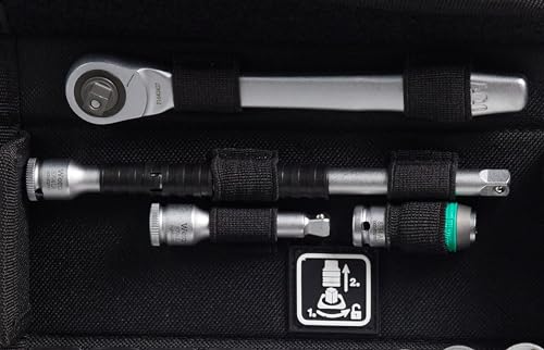 WERA 05004018001 8100 SA 8 Zyklop Metric Metal Ratchet Set with Switch Lever, 28 Piece, 1/4" Drive