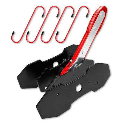 YATOINTO Brake Caliper Compression Tool,Caliper Piston Compressor Tool with Extra 2Pcs Large Plates 1.57"-2.95" for Disc Brake Pad Spreader,Brake Caliper Press Tool with 4 Break Caliper Hangers,Red