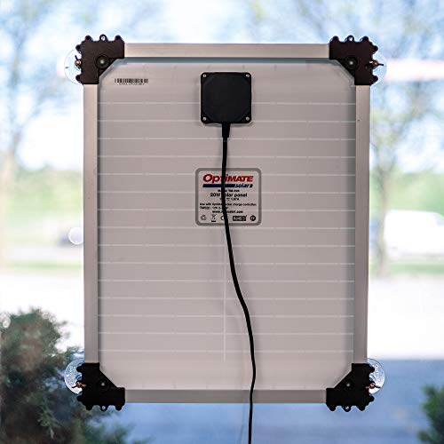 Optimate Solar Duo 20W Travel kit, TM522-D2TK, 6-Step 12V / 12.8V 1.6A Weatherproof Solar Battery Saving Charger & maintainer - style: OptiMATE Solar DUO 12V / 12.8V charge controller with 20W Solar Panel (Travel Kit)
