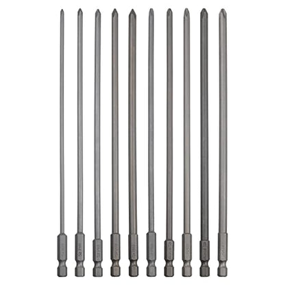 Rocaris 10 Pcs Extra Long Phillips Screwdriver Bit Sets, 1/4 Inch Hex Shank | 8 Inch, Magnetic Screwdriver Bits Cross Head S2