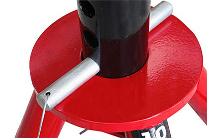 Big RED 10 Ton (20,000 lb) Capacity Heavy Duty Steel Jack Stands, 2 Pack, Low Profile, T90070 - size: 10 ton