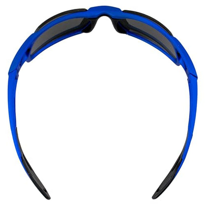Global Vision Safety Shop Glasses - color: Blue Frame/Smoke Lens