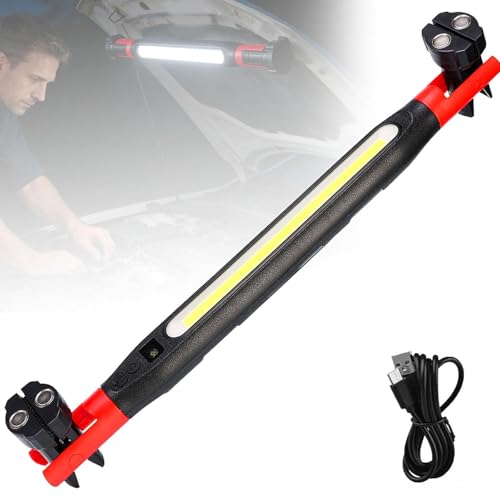 Magnetic Light for Car Hood, Rechargeable Underhood Work Light, with USB, 3 Lighting Modes, Super Bright Magnetic Utility Light for Mechanics, Accessories