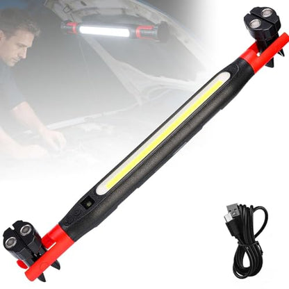 Magnetic Light for Car Hood, Rechargeable Underhood Work Light, with USB, 3 Lighting Modes, Super Bright Magnetic Utility Light for Mechanics, Accessories