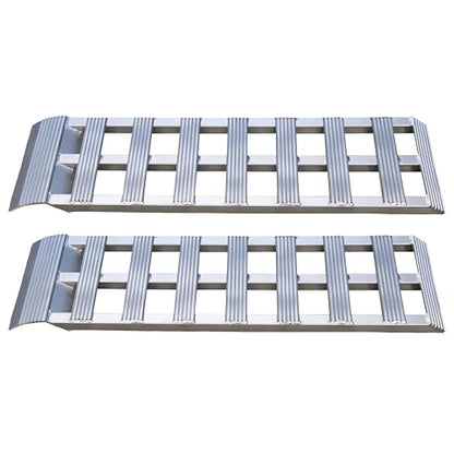 GEN-Y Hitch Aluminum Loading Ramps - Set of Two 40-Inch x 11-Inch Ramps for ATVs, Motorcycles, Mowers, Carts, and Sheds - 1,200 LBS. Combined Capacity with Serrated Rungs