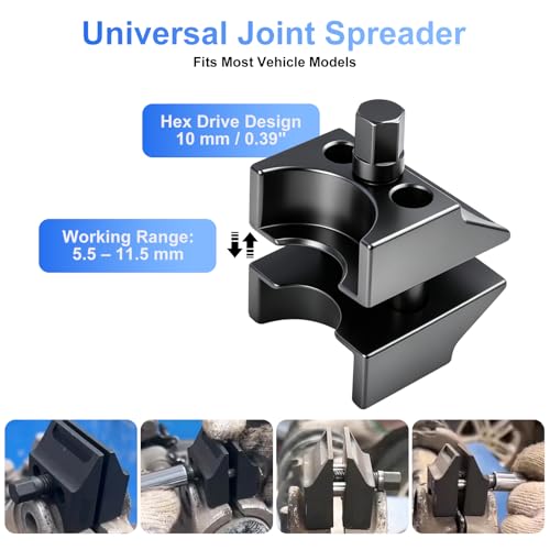2PCS Strut Spreader Tool & Lower Control Arm Prying Tool, Suspension Tool Kit for FWD, Import & Domestic Vehicles, Heavy Duty Steel for Shock & Suspension Removal