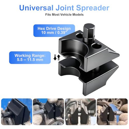 2PCS Strut Spreader Tool & Lower Control Arm Prying Tool, Suspension Tool Kit for FWD, Import & Domestic Vehicles, Heavy Duty Steel for Shock & Suspension Removal