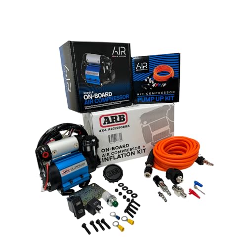 ARB Inflation Kit Air Compressor and Orange Air Hose Pump Up Kit with Quick Fitting Bundle On Board System, CKMA12 and 171302 Part Numbers in a New Air Systems Printed Box (Compressor & Inflation Kit) - color: Compressor & Inflation Kit