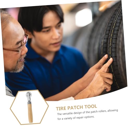 Mikinona 2pcs Tire Patch Rollers with Handle Portable Tire Repair Tools for Easy Patching of Car Motorcycle Durable Roller Tool
