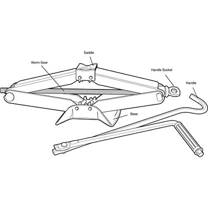 Powerbuilt Mechanical Scissor Jack , 1.5 Ton (3,300 lbs) Capacity, Portable Tire Jack for Car, Truck, Sedans, MPV - 640819 - size: 3000 lb, Scissor Jack