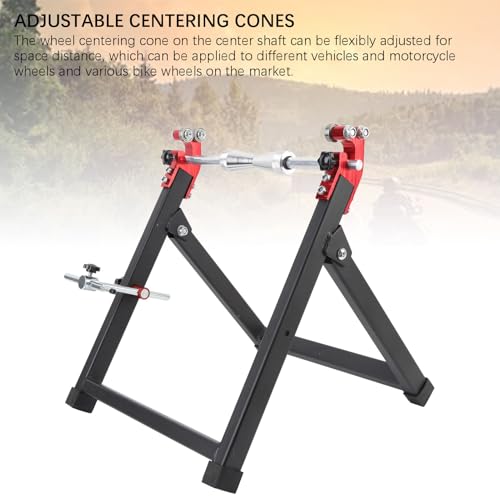 Motor Bike Wheel Balancer Stand, Heavy Duty Steel, Balancing Tool for Sport Dirt Bike, Foldable Portable Design, Suitable for Off Road Motorcycles, Sports Bikes, Road Bikes,