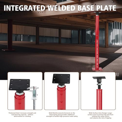 Floor Joist Jack, 19"- 36"(1'7"-3) Height Range Adjustable Floor Joist Jack House Jack Post,Telescoping Jack for Temporary Support for Leveling,4400 lbs Height Capacity(Each)-2Pack - size: 2PACK