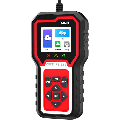 M601 OBD2 Scanner for BMW Code Reader, Multi-System Diagnostic Scan Tool for Engine, I/M Readiness, Transmission, ABS, SRS, Body, Chasis, Speaker System & More - color: red