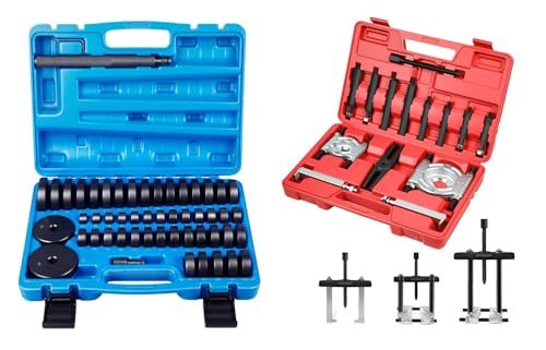 DAYUAN 52 in 1 Custom Bushing Driver Set - Bundle with - 14pcs Bearing Separator Puller Set