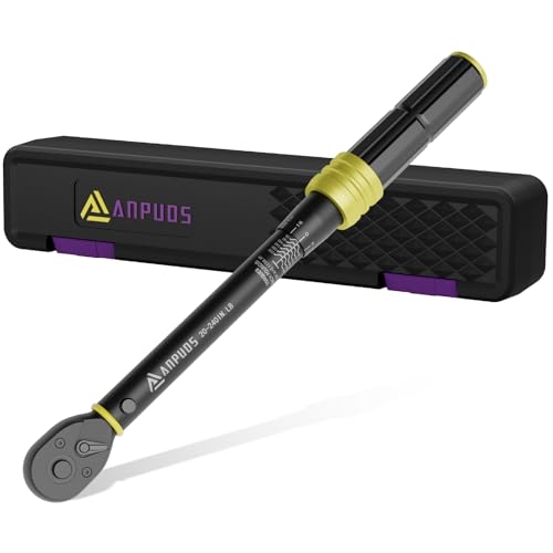 ANPUDS 1/4 Inch Click Torque Wrench, 20-240 in.lb/2.3-27.1 Nm, Lightweight | Inch Pound, Small Mini Bike Tool, ±3% Accuracy, 72-Tooth Dual Direction, Dual Range for Carbon Fiber Bicycle, MTB Maintenance - size: 20-240 in-lb / 2.3-27.1 Nm