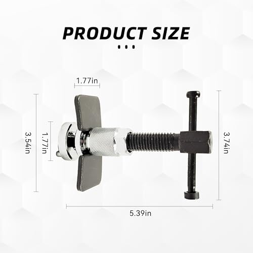 Car Brake Piston Wind Back Tool, 3pcs/Set Brake Caliper Piston Rewind Tool, Auto Rear Brake Pad Wind Back Tool, Brake Caliper Wind Back Tool for Replacement of Rear Brake Pad (Black)