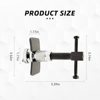 Car Brake Piston Wind Back Tool, 3pcs/Set Brake Caliper Piston Rewind Tool, Auto Rear Brake Pad Wind Back Tool, Brake Caliper Wind Back Tool for Replacement of Rear Brake Pad (Black)