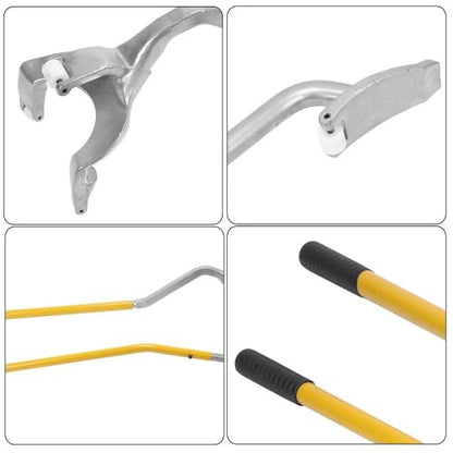 PENSUN 3PCS Tire Mount Demount Tool Fit for Car Repairing (Yellow) | 17.5" to 24.5" Tire Changing Tool with Extra Bead Keeper, Tubeless Truck Bead Breaker Manual Tire Changing Tools