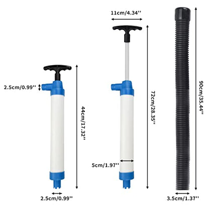 Manual Bilge Pump For Boats, Kayak, Canoe or Dinghy - Portable, Ergonomic, Gear-shaped, Black Plastic Hand Powered Kayak Bilge Pump - 2E+1 GPM, 2"L x 4"W x 28.5"H