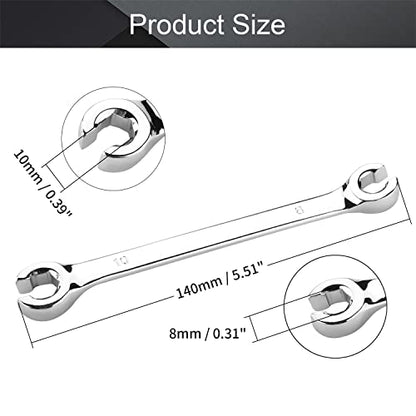 Utoolmart Flare Nut Wrench, 8mm x 10mm Metric Double Open End, 3Pcs - color: 3pcs, size: 8x10mm