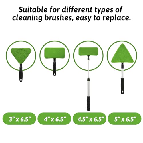 7 Pcs Microfiber Windshield Cleaning Tool Bonnets Car Windshield Cleaner Replacement Pads Washable Reusable Interior Auto Window Cleaners Washing Pads Replaceable Cleaning Bonnets(Fit 5”)
