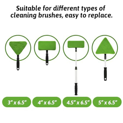 7 Pcs Microfiber Windshield Cleaning Tool Bonnets Car Windshield Cleaner Replacement Pads Washable Reusable Interior Auto Window Cleaners Washing Pads Replaceable Cleaning Bonnets(Fit 5”)