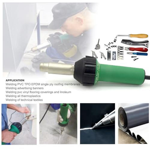 120V Hot Air Welding Gun Flooring Weld Kits Welding System 1600W Welding PVC TPO EPDM Single Ply Roofing Membranes FloorRepair Welding Tools