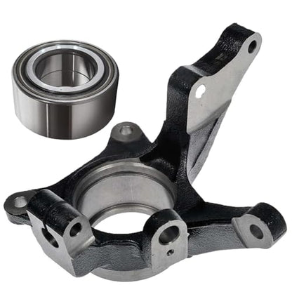 Detroit Axle - 2pc Front Right Knuckle Kit for 2001 2002 2003 2004 Hyundai Santa Fe, Passenger Side Steering Knuckle Assembly Wheel Bearing Replacement - size: 2UW471846/Kit