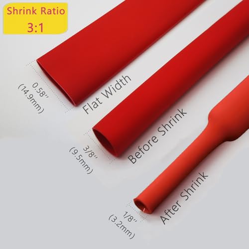 Heat Shrink Tubing Kit + 300W Mini Heat Gun for Shrink Tubing – 240pcs 3:1 Ratio Adhesive Lined Waterproof Heat Shrink Tubing for Wire Shrink Wrap (Blue). - size: Shrink Ratio 3:1 with case