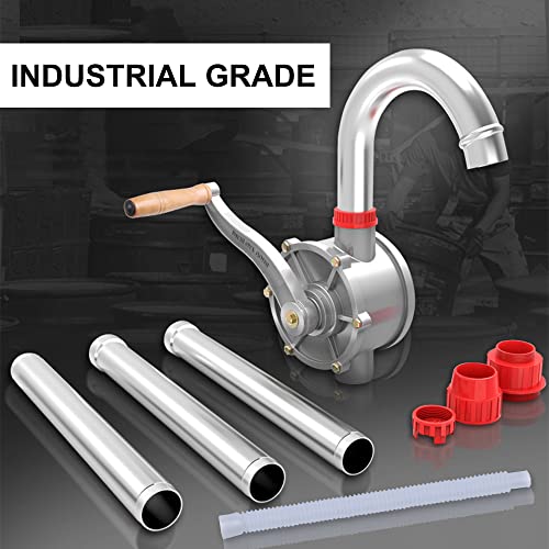 LYCARESUN 15 to 55 Gallon Drum Pump, Aluminum Barrel Pump Liquid Transfer, Siphon Barrel Pump for Diesel, Kerosene, Hydraulic Fluid - style: Aluminium