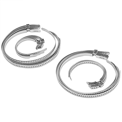 QWORK CV Boot Clamp Kit, Stainless Steel Adjustable Axle Shaft Joint Crimp Clamps for ATV/UTV Drive & CV Axle - Set of 24 (12 Small, 12 Large)
