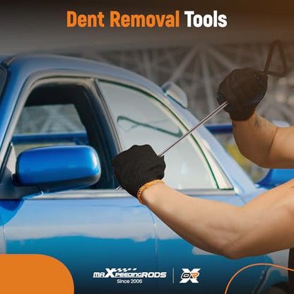 maXpeedingrods Paintless Dent Repair Tools, Dent Removal Rods with Awl Head, Car Auto Body Dent Removal for Hail Dents and Door Ding (3pcs Rod 20 pcs Head) - size: 26 PCS