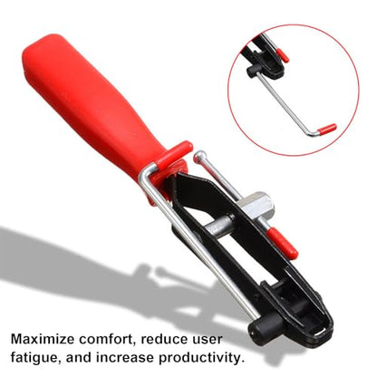 Dickno 2-Piece CV Boot Clamp Pliers Kit, Heavy Duty Universal Ear CV Axle Boot Clamp Pliers for Car, ATV, UTV (Red)
