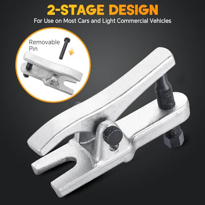 Ball Joint Separator 1-1/8" to 2-1/8" Adjustable | Ball Joint Removal Tool for Separating Arms, Tie Rods, and Ball Joints on Cars, Light Trucks, ATVs Tie Rod Removal Tool