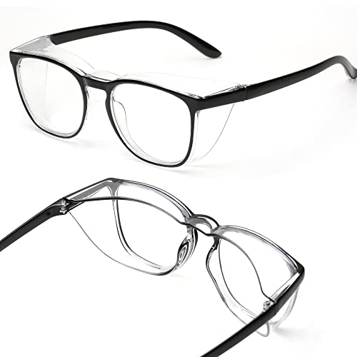 JOO'RTI Anti-Fog Safety Goggles Anti-Blue Light Saftey Glasses Anti-Dust Protective Eyewear for Women and Men - color: Black
