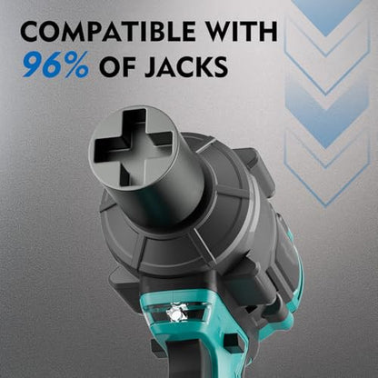 3PCS Scissor Jack Adapter for Hand Drill, Thickened Metal Lifting Tool Socket with Conversion Adapter, for Most Handheld Automatic Jacks, for Various Maintenance Scenarios (Silver)