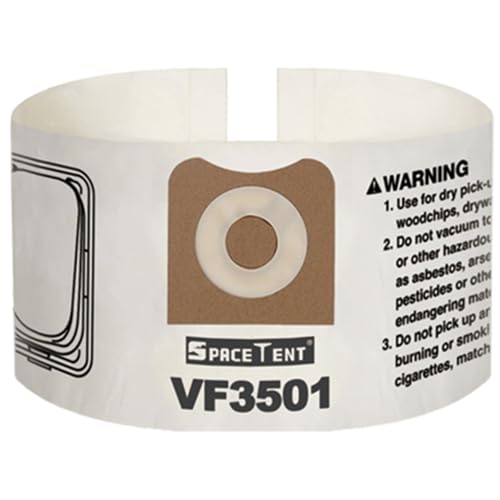 6 Pack VF3501 Replacement for Rigid Shop Vac Bags 4 Gallon Size C, compatible with RIDGID 3-4.5 Gallon Wet/Dry Vacuums, High Efficiency Dust Filter Bags, Part # 23738 WS32045F - size: 6PK, style: Heavy Duty