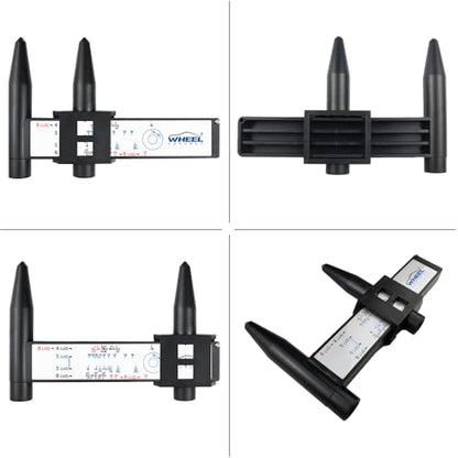 WHEEL CONNECT PCD Gauge，Wheel/Rim Bolt Pattern Measuring Tool, PCD Ruler, Sliding Caliper for 4 5 6 8 Holes, Style-B - color: Style-B