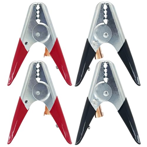 Ampper Replacement Jumper Cable Clamps, 1100A Heavy Duty Car Battery Clamp Ends for Jumper Cables, Jump Starter, Charging and Testing (2 Pairs) - color: 1100A, size: 2 Pairs