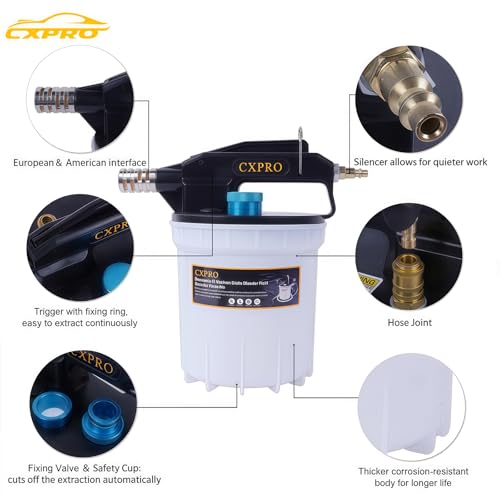 24PCS Brake Bleeder Kit, Vacuum Brake Bleeder Kit | 2L Brake Fluid Extractor and 1L Refilling Bottle, Pressure Clutch Bleeder Kit with 19 Adapters