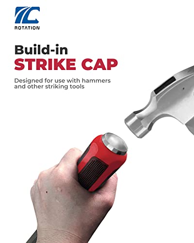 ROTATION Pry Bar Set, Strike Cap Handle, Angled Tip, Rust proof finish, Machanic Tools for prying, scraping, lifting, pulling | 3pcs Hand Tools Set